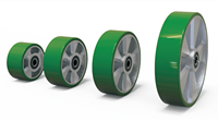 Roulettes en PU avec corps de roue en aluminium 100 125 150 200 mm industriel durable PU Caster Wheels heavy duty