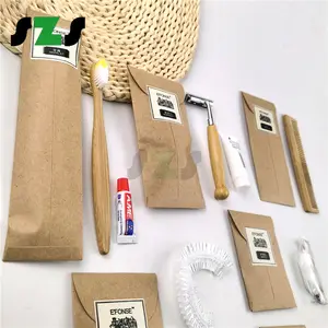 Green biodegradable 100% post-consumer recycled kraft paper packing hotel amenities