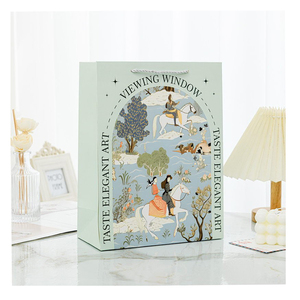 Rubans d'emballage à la main Sacs en papier cartonné Sacs d'artisanat en carton blanc estampage à chaud Cadeaux Shopping <span class=keywords><strong>Sac</strong></span> Natural <span class=keywords><strong>Craft</strong></span> - Product Image 5