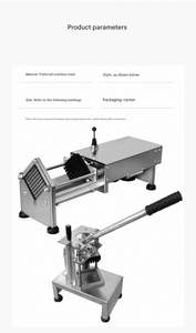 Machine à découper les fruits et légumes électriques commerciales en acier inoxydable, pour pommes de terre, concombres, patates douces et carottes - Product Image 4