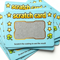 Carte à gratter personnalisée en carton avec impression offset et revêtement à gratter gris pour jeu de récompense ou cadeau de mariage