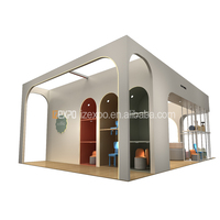 Stand d'exposition pour salon professionnel, stand publicitaire haut de gamme facile à monter, stand modulaire en bois personnalisé