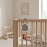Machine à bruit blanc pour bébé, machine à sons pour le sommeil de haute qualité avec veilleuse pour nouveau-nés