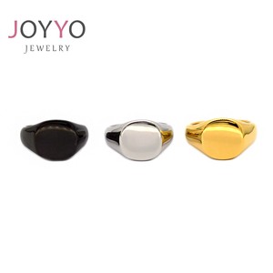 Personalized Stainless Steel Fashion Ring High Quality Refined Stainless Steel Round Ring for Women Men <strong>Simple</strong> <strong>Jewelry</strong> - Product Image 1