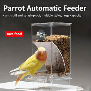 Прозрачная кормушка для попугаев-без беспорядка с видимой подачей пищи прозрачная автоматическая кормушка для попугаев - Product Image 4