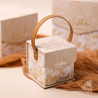 Elegante Caja de Embalaje para Dulces Preensamblada con Textura de Terciopelo para Ceremonias de Boda y Celebraciones Festivas