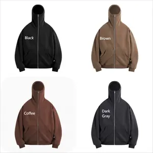 Wholesale Blank Zipper Hoodie Unisex High Quality Custom Color Logo Zip Up Hoodies For Men