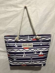 Sac de plage à imprimé logo personnalisé Souvenirs de voyage Sac fourre-tout imprimé <span class=keywords><strong>plante</strong></span> tropicale bord de mer été Grand sac de plage - Product Image 3