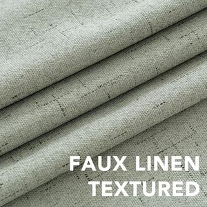 Cortinas Opacas de Lino HVERSAILTEX 100%, Duraderas, Gruesas, Texturizadas, Antioxidantes, con Ojales, Extra Anchas, para Patio/Puerta Corredera - Product Image 5