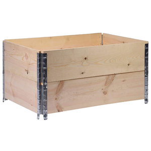 Bordure de lit de jardin rectangulaire pliable 120X80X20 <span class=keywords><strong>cm</strong></span> Support ou <span class=keywords><strong>jardinière</strong></span> en <span class=keywords><strong>bois</strong></span> de pin naturel - Product Image 1