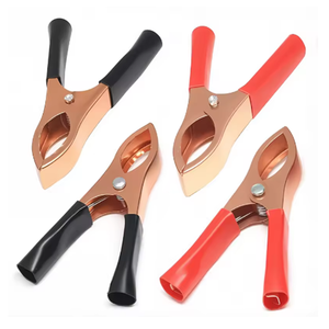 30A rouge + noir 80mm Crocodile voiture <span class=keywords><strong>caravane</strong></span> Van batterie Test plomb Clips meilleure Promotion pinces crocodiles - Product Image 1