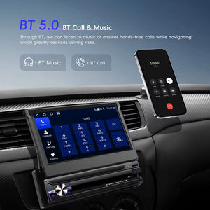 Estéreo para Auto con Pantalla Retráctil Oculta, Diseño de Un Solo DIN, CarPlay Inalámbrico, GPS, WiFi, Bluetooth, DSP, Almacenamiento Manual - Product Image 5