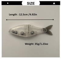 Nouvel Arrivage – Corps de Leurre Souple Non Peint 12,5 cm / 35 g, Type Glider à Queue Souple, à Coulée Lente, pour Eau Douce, Spécial Gros Achigan