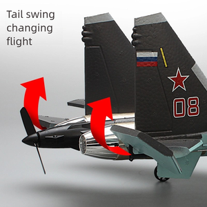 QF009ไฟท์เตอร์สี่ช่อง <span class=keywords><strong>Su35</strong></span>ไฟฟ้าโมเดลเครื่องบินบังคับโฟมแบบปีกคงที่เครื่องร่อน - Product Image 4