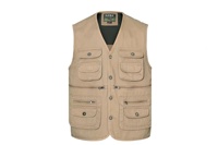 Gilet de pêcheur multi-poches 100% coton pour hommes Gilet pour escalade pêche randonnée journaliste photographie Camping Gilet