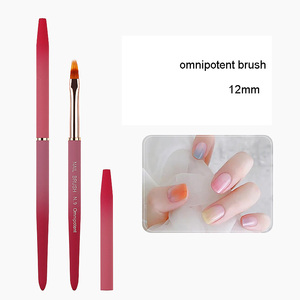 Suministro de salón de belleza, 10 Uds., pinceles de polvo de Arte de <span class=keywords><strong>uñas</strong></span> de metal, delineador de gel <span class=keywords><strong>Rosa</strong></span> degradado, cepillo de <span class=keywords><strong>uñas</strong></span> para diseño de <span class=keywords><strong>uñas</strong></span> - Product Image 5