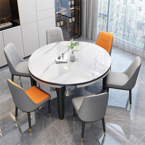 <b>Dining</b> <b>Table</b> And Chair <b>Set</b> 6 Piece Extendable Modern Minimalist For <b>Dining</b> Room - Product Image 3