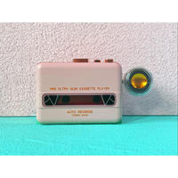 Lecteur de cassette rétro avec fonction d'inversion automatique, son stéréo et alimentation USB pour les amateurs de musique et l'apprentissage de l'anglais - Rose et vert