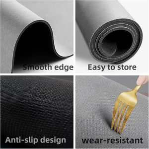 Tapis de porte gris à imprimé géométrique, tapis personnalisé, tapis de bain synthétique doux, tapis absorbant, adapté aux animaux domestiques, pour hôtel et usage domestique - Product Image 2