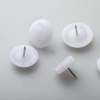 Pieds de meubles Yisheng Hardware, modèle 18, en nylon blanc épaissi, pour canapés, tables, chaises ; antidérapants et silencieux