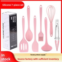 Ensemble d'ustensiles de cuisine en silicone 7 pièces, mini-outils de cuisson pour la diversification alimentaire des enfants, antiadhésifs et résistants aux hautes températures