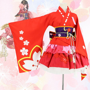 Sakura Fairy Kimono Cosplay Costume Polyester Anime Stage Outfit Summer 2021 - Product Image 2