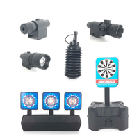 Vente en gros économique : Accessoires pour pistolet à balles d'eau et pistolet à balles souples, incluant cible à barre unique, infrarouge, lampe de poche, bouteille de rangement