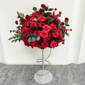 Boule de roses et d'hortensias artificiels multicolores de 50 cm pour centre de table de mariage, présentoir de fenêtre, décoration d'allée de salle, vente en gros - Product Image 3