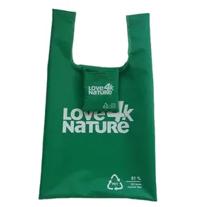 100% RPET生态袋回收宠物购物袋