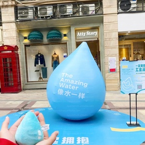 Esfera de Agua Inflable Gigante de 2m con LED, Modelo de Gota de Agua Luminosa para Decoración de Eventos Ambientales, Cabina de Fotos, Festivales, Exposiciones - Product Image 4