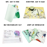 Sous-plats promotionnels personnalisés avec logo imprimé en plastique, feutre, silicone, cuir PU, PVC, coton pour table à manger