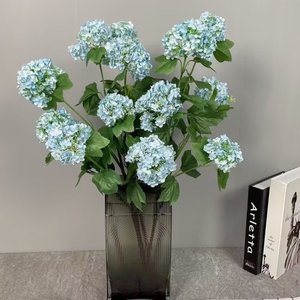 Hortensia Artificial al Por Mayor a Bajo Precio, Flor Artificial de Alta Calidad, Hortensia Multicolor de una Sola Cabeza - Product Image 3