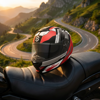 Casque de moto modulaire multifonctionnel à visière escamotable, certifié DOT, résistant aux rayures et à l'usure