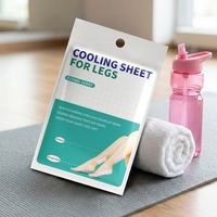 Patch rafraîchissant pour les jambes en tissu non tissé aux herbes naturelles avec feuille de gel mentholé, certifié ISO/CE, compresse froide