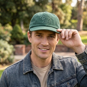 Gorro de Béisbol Vintage Verde de 6 Paneles, Estilo Dad Hat, Sin Estructura, con Logotipo Bordado Personalizado, de Algodón, para Hombre - Product Image 5