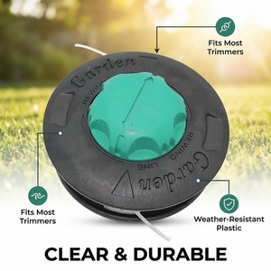 หัวตัดหญ้าแบบสตริงทริมเมอร์ประสิทธิภาพสูงแบบสากล ใช้งานได้ยาวนาน สำหรับ<span class=keywords><strong>เครื่อง</strong></span>ตัดหญ้าขนาดเล็ก พร้อมตัวป้องกันความปลอดภัย วัสดุ PA+ไนลอน สีดำ - Product Image 4