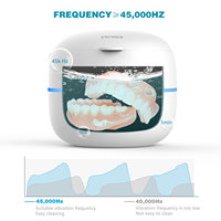Nettoyeur de prothèses dentaires à ultrasons avec lumière UV pour les prothèses dentaires, les aligneurs, les protège-dents, dispositif de soins dentaires réutilisable