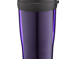 Mug à café isotherme portable en plastique de 14 oz, à double paroi, anti-fuite, pour la randonnée, les voyages, personnalisable, service OEM