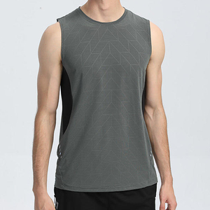 Débardeur de course à pied sans manches 100 % polyester à séchage rapide, tissu super léger 75 GSM, sans couture - Product Image 6