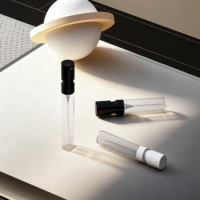Flacon de parfum transparent de 2 ml, mini atomiseur de parfum, flacons de parfum en verre vides avec impression sérigraphique