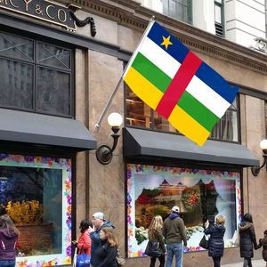 3x5ft Polyester Cheap Price Central African Republic Country <b>Flag</b> and National <b>Flags</b> With Two Grommets - Product Image 2