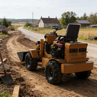 Cargadora de Ruedas Compacta Diésel de Nuevo Modelo Chino CE, Tipo 4x4, para Obras de Construcción, Granjas Ganaderas, Minas de Carbón y Obras Viales