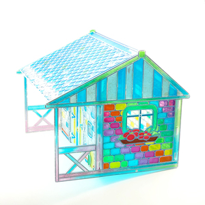 EBAYRO Kit de Création Artistique 3D Éducatif Fait Main DIY, Jouets de <span class=keywords><strong>Dessin</strong></span> <span class=keywords><strong>en</strong></span> Cristal PS à Coller Instantanément, pour Construire des Maisons, Âges 5-7 - Product Image 5