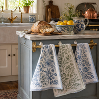 Hoshom Essuie-vaisselle 100% coton, serviettes de cuisine personnalisées imprimées, faible MOQ, prix d'usine
