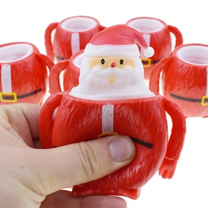 Christmas Decompression Toys OEM Christmas up Cup Santa <b>Squeeze</b> Toys Hiding up Toys for Kids Anti Stress Fidget - Product Image 4