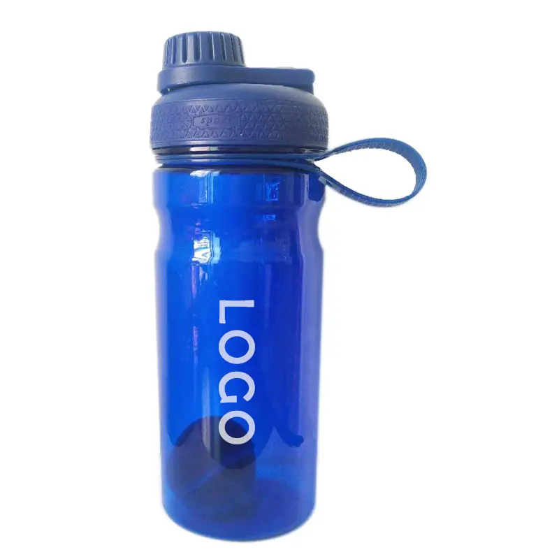 Portable rope custom logo design small drinking nozzle direct drinking frosted sport water bottle