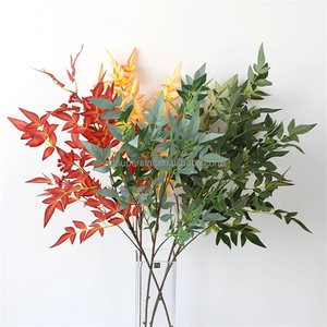 E-799 Precios Bajos Planta Artificial de Primera Calidad, Hierba Verde, Flores Artificiales, <span class=keywords><strong>Nandina</strong></span> Domestica Artificial - Product Image 1