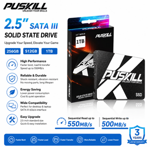 PUSKILL Nouveau <span class=keywords><strong>Disque</strong></span> SSD Interne SATA3 2,5 Pouces 120GB 128GB 256GB 512GB 1TB 2TB pour <span class=keywords><strong>PC</strong></span> de Bureau Ordinateur Portable Gamers - Product Image 1