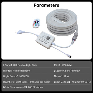 Luce al Neon LED Flessibile Impermeabile 5V 12V 24V, Taglio 2.5CM, 120 LED, SMD2835, Personalizzabile per Insegne Pubblicitarie - Product Image 4