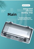 Boîtier de jonction transparent EKYK YKW-02B IP65 en ABS à 13 voies avec couvercle de protection pour instruments électroniques et distribution
